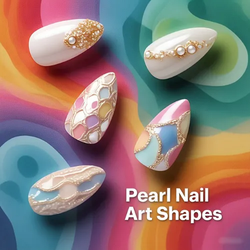 Pearl Nail shapes and designs 