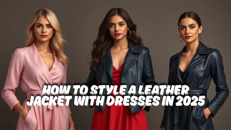 3women showing their Leather Jacket style with dress