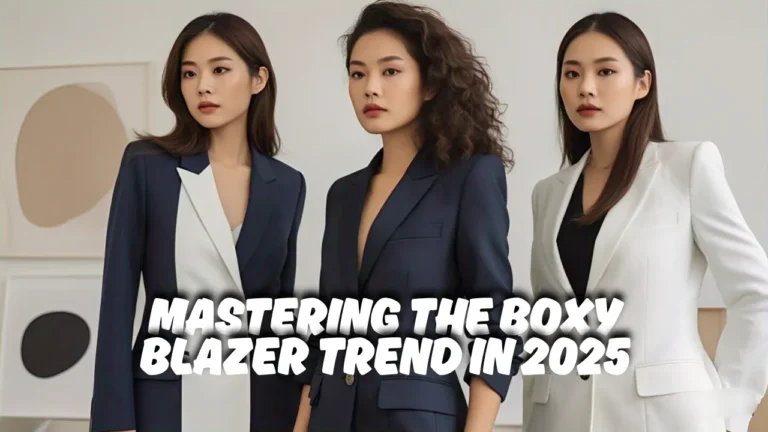 3 women showing their Boxy Blazer