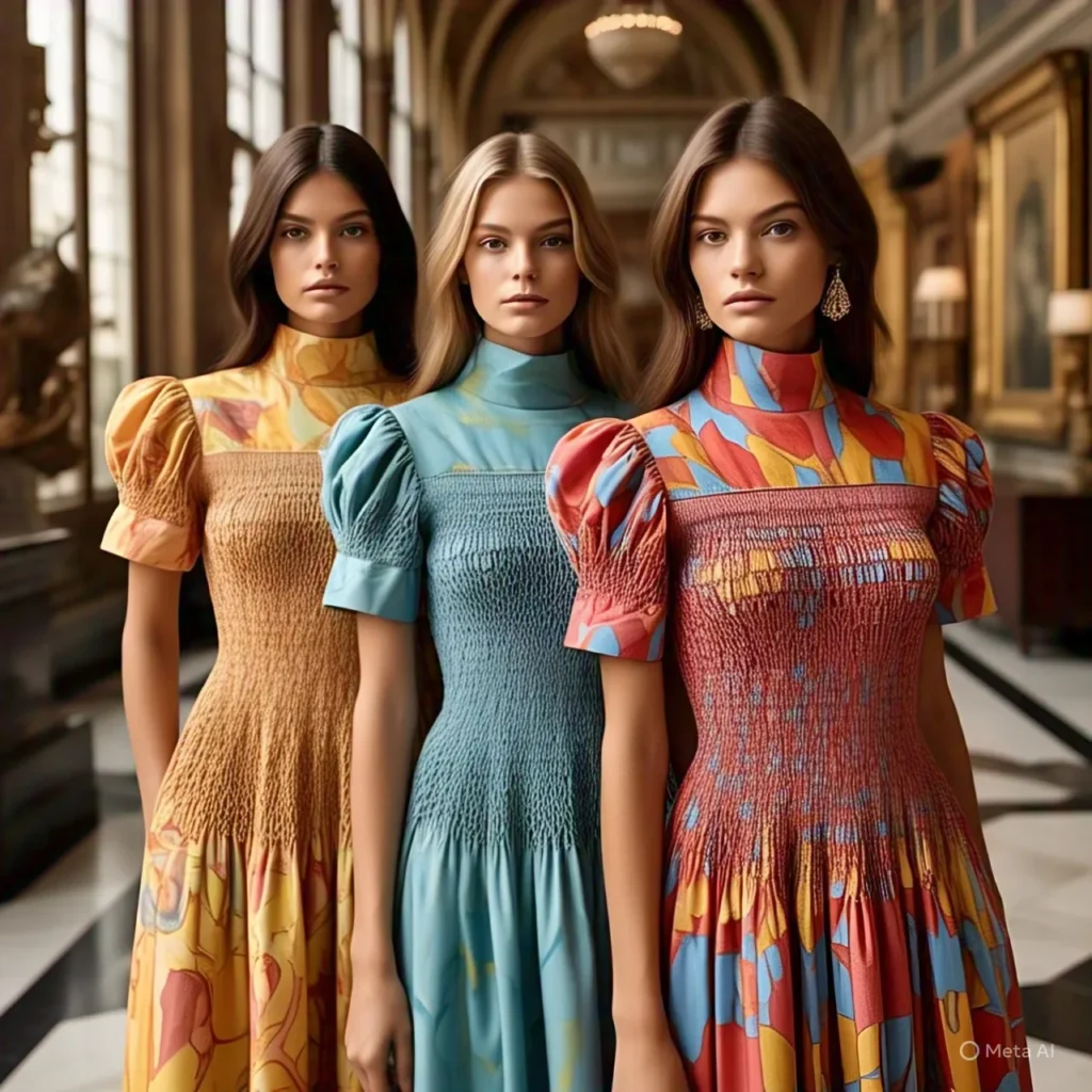3 woman showing their Smocked Dresses