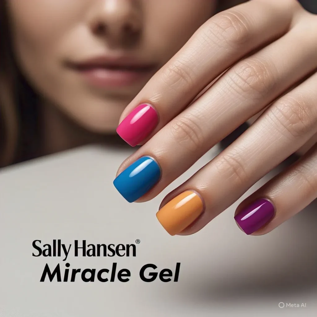 girl showing her hand nails which she use Miracle Gel