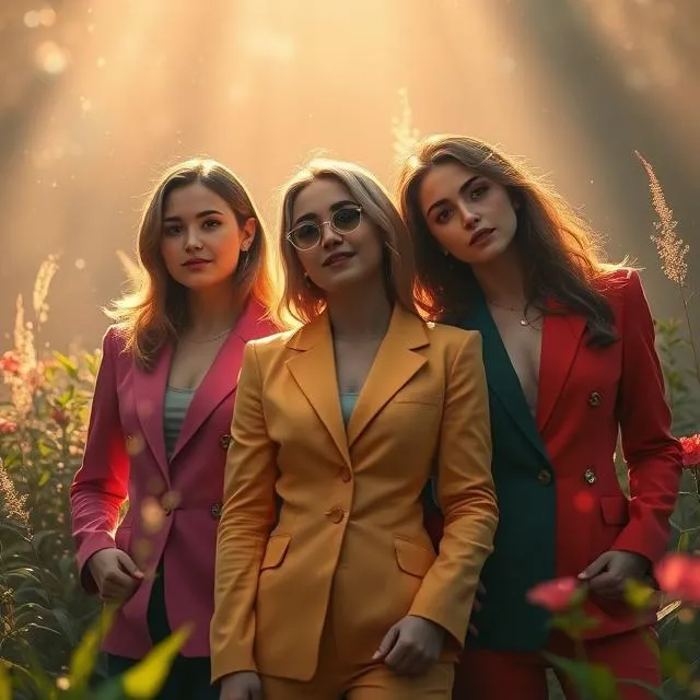 3 women showing their Boxy Blazer