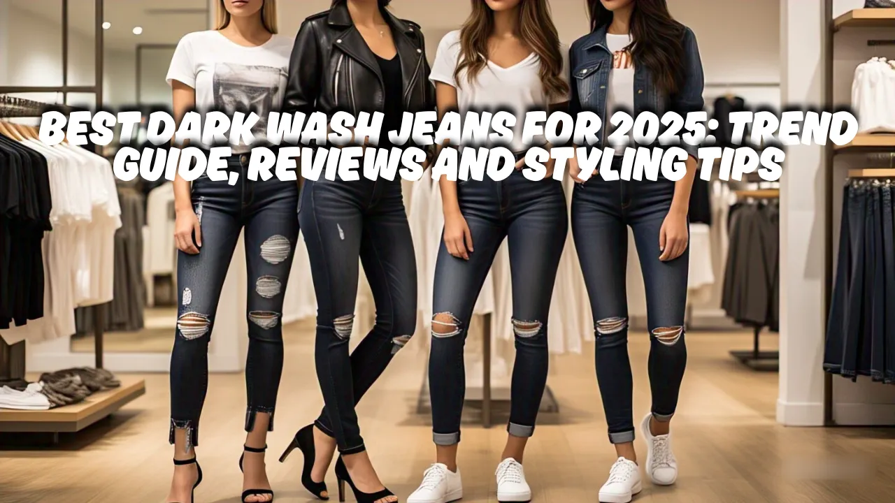 4 women showing their Dark Wash Jeans